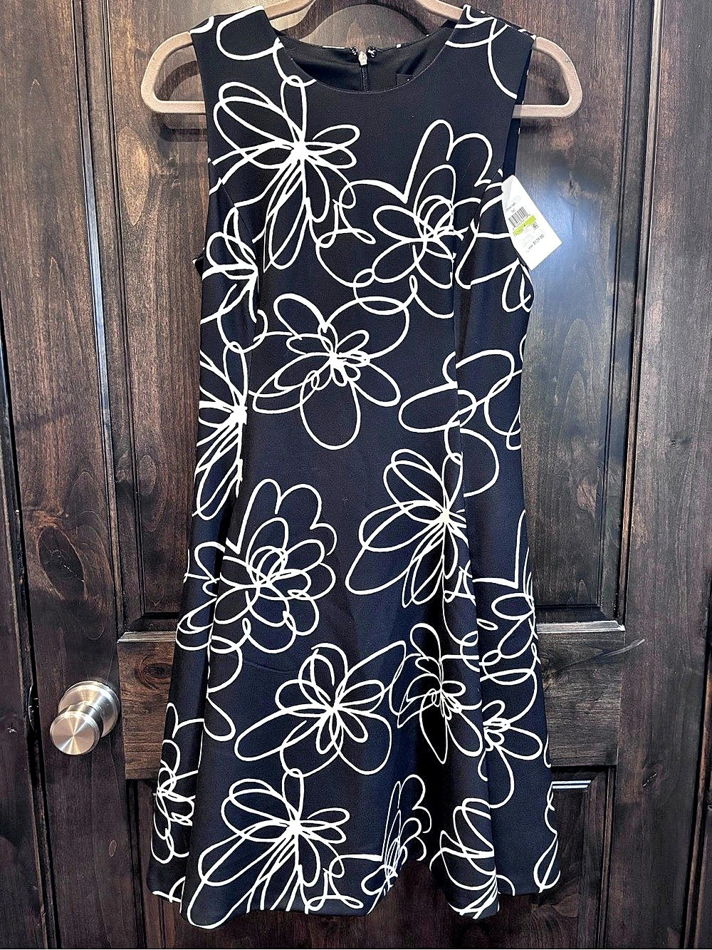 DKNY Floral Dress in Black & White NWT